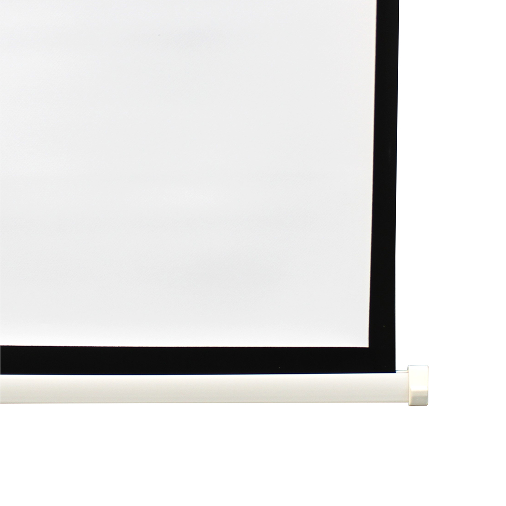 Schermo Manuale 300x208cm con tela bianca e retro nero e bordo nero, formato 16:9, Mod. IR-S3302RN