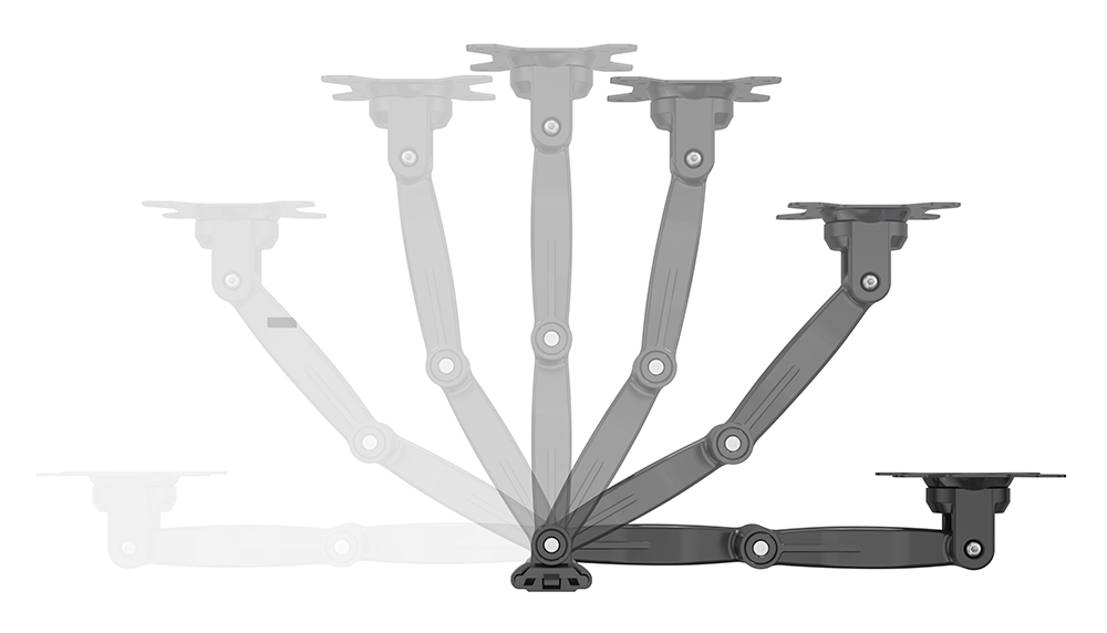 Supporto TV 10''-27'' a tre snodi, nero, Mod. STV-IR-1027-3