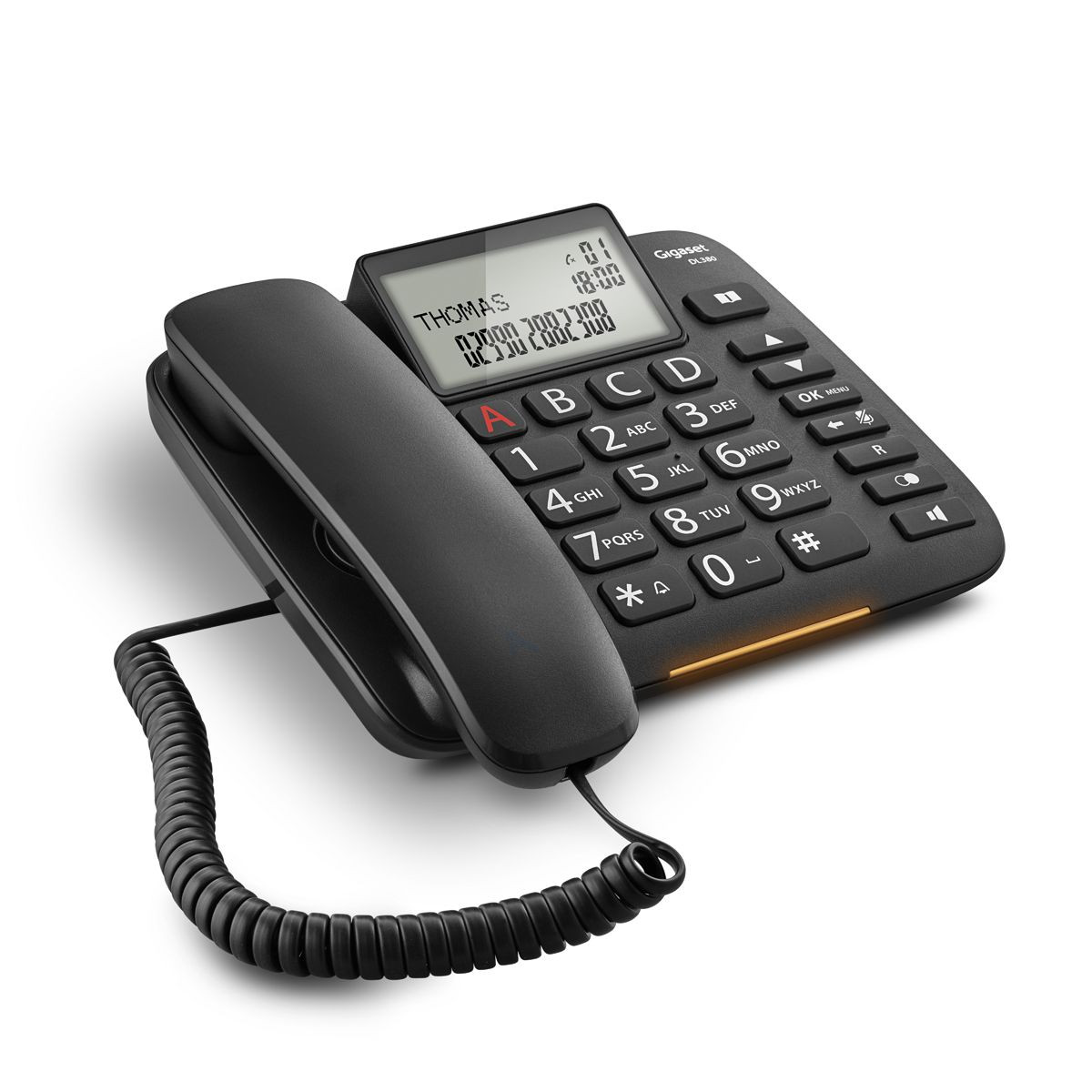 Telefono a filo da tavolo Gigaset DL380 nero