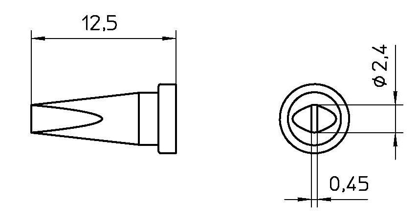 LT BSL Punta saldante, punta a cacciavite, Ø 2,4 mm T0054451799