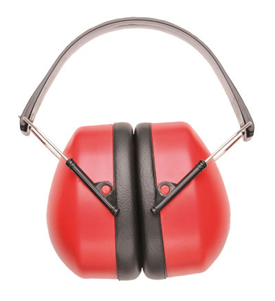 Cuffia pieghevole a padiglione, proteggi orecchie, rossa, atten. 32dB