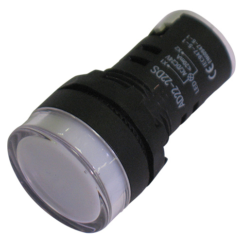Segnalatore luminoso da pannello led 24v d.29mm bianco XY-LIL-22-24W MKC