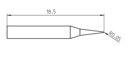 RT Pico Punta saldante, conica, non bagnabile, Ø 0,1 mm T0050103299 Weller