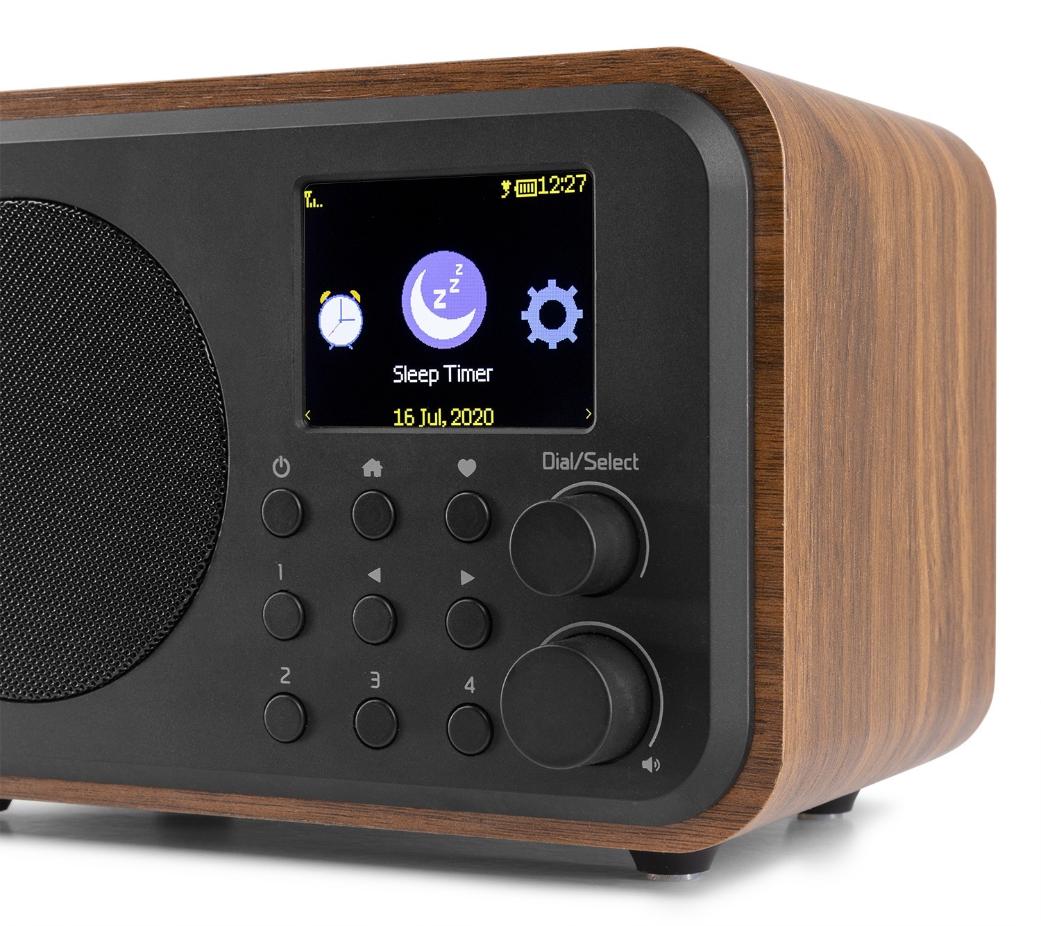 Venezia, WiFi Internet radio, batteria integrata, display a colori, colore noce