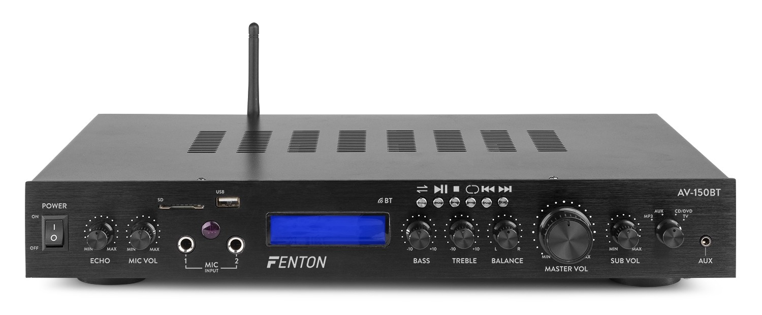Amplificatore stereo a 5 canali da 400W con bluetooth, FM, SD, USB AV-150BT