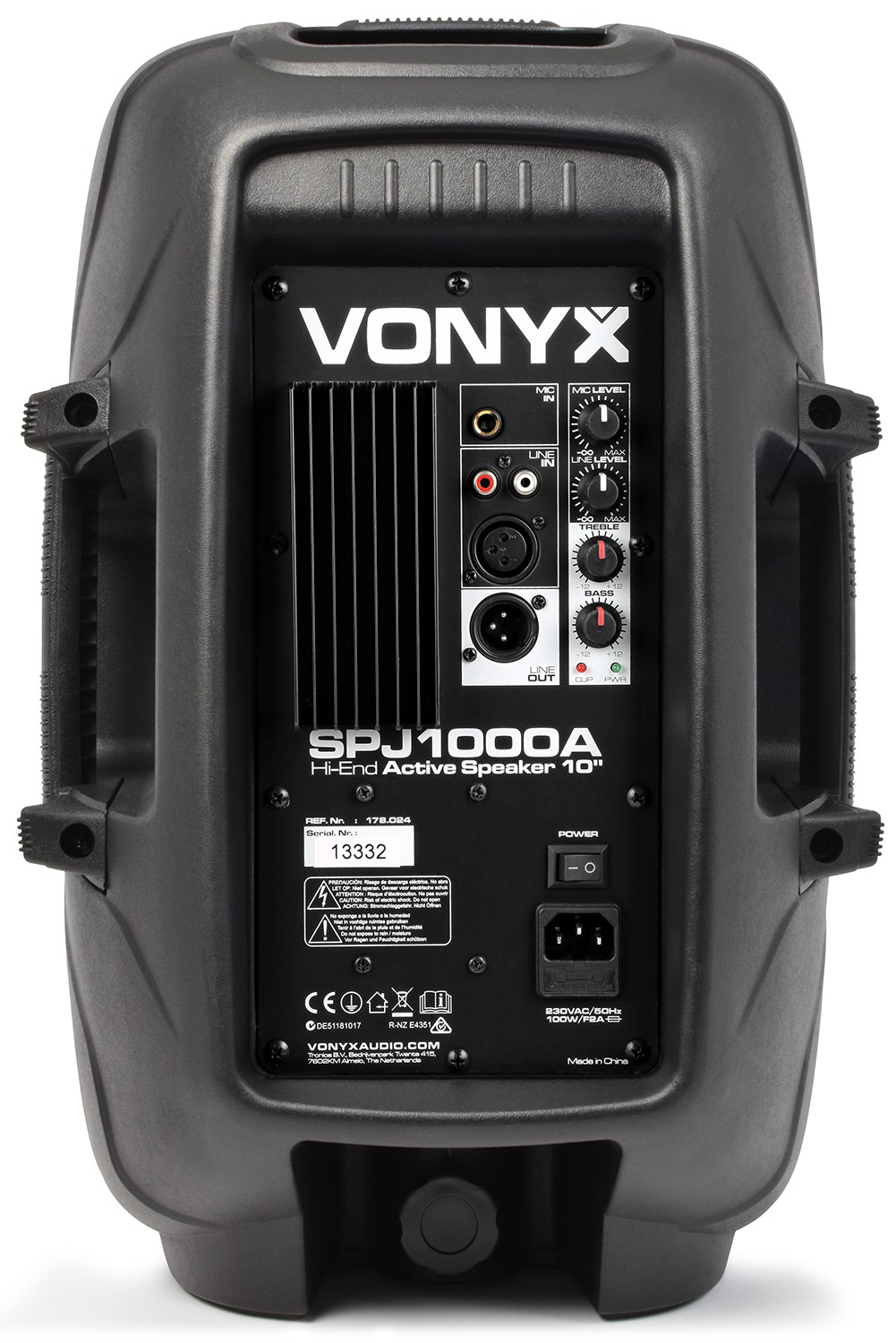Diffusore attivo da 400W 8Ohm, woofer da 10" mod. SPJ-1000A