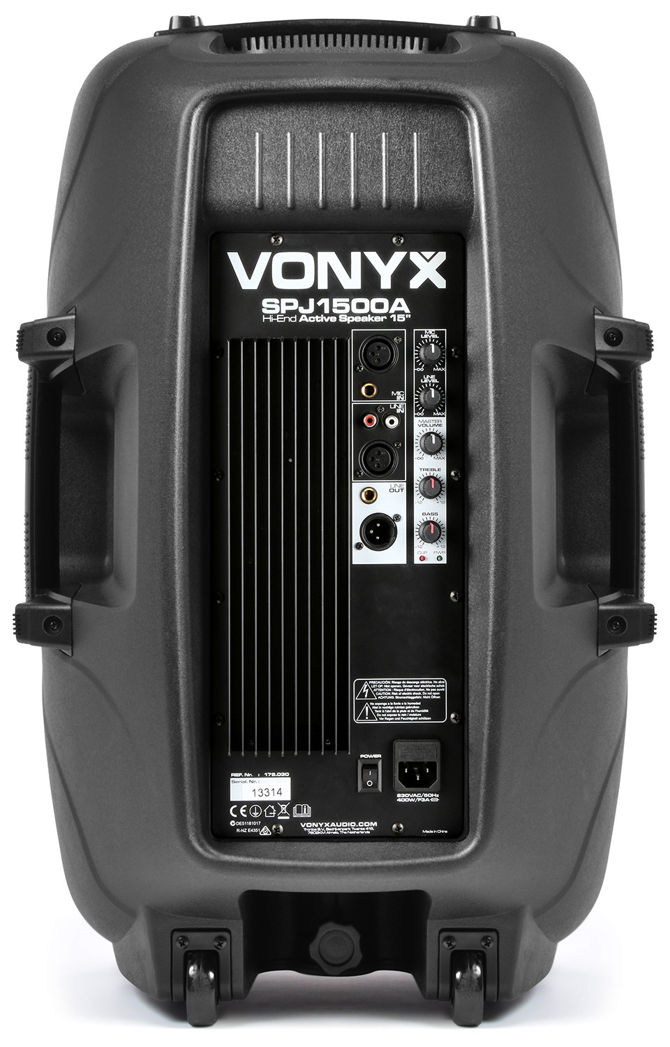 Diffusore attivo da 800W 8Ohm, woofer da 15" mod. SPJ-1500A