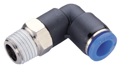 Attacco a gomito a pressione 8mm X 1/4" BSPT maschio