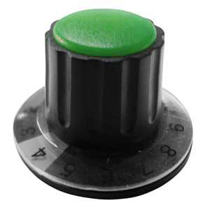 Manopola A Mandrino 36x22 Ø6 Verde MA/1136V