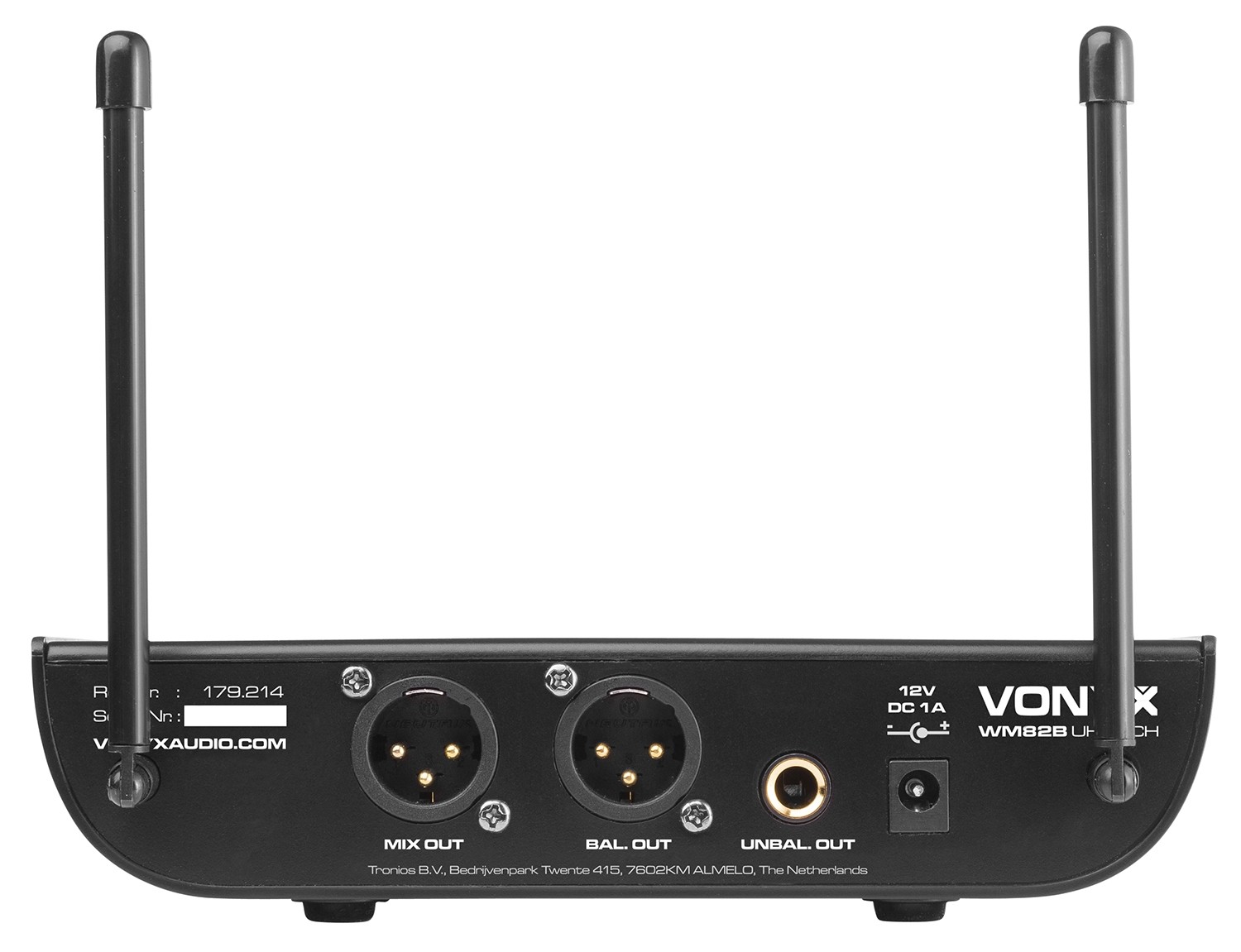 WM82B Radiomicrofono 2 CH UHF, con due bodypack , 2 cuffie e 2 microfoni tieclip