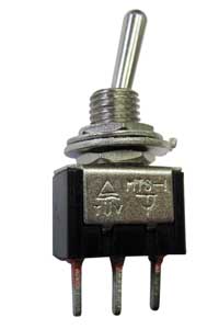 Deviatore Unipolare Min.Circuito Stampato On-On 3A 250V Nero DEM/127-I