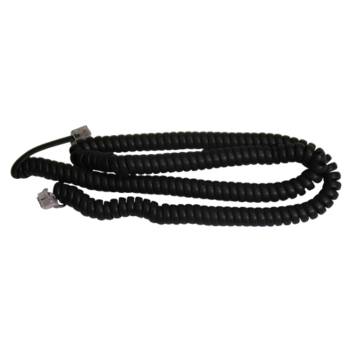 Cavetto telefonico estensibile nero 5,0mt plug-plug 4-4