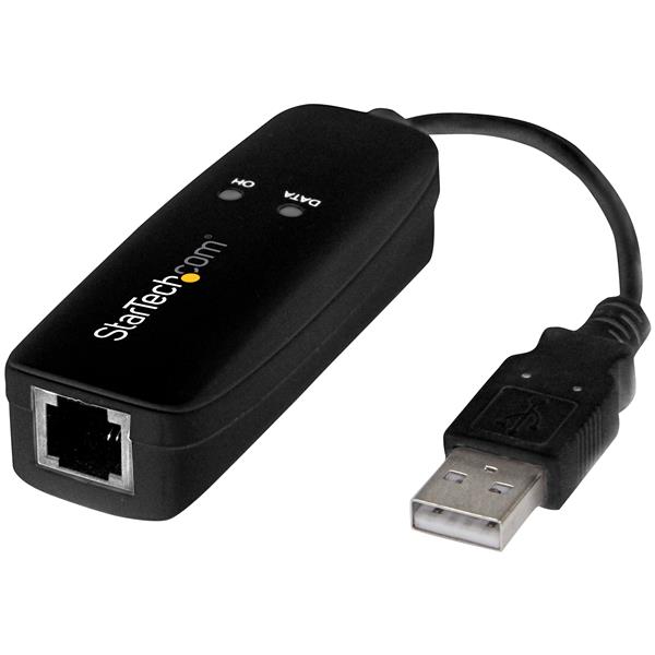 Startech.com USB56KEMH2 Modem Fax USB 2.0 - Modeme sterno da 56K per V.92 - Modem/dongle/adattatore hardware per computer/portatile da USB a presa telefonica - Modem dati USB - Fax di rete/CMR/POS (USB56KEMH2)