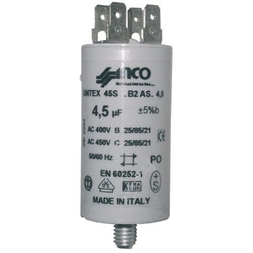 Condensatore in polipropilene di spunto terminale faston 4,5UF 400/450V