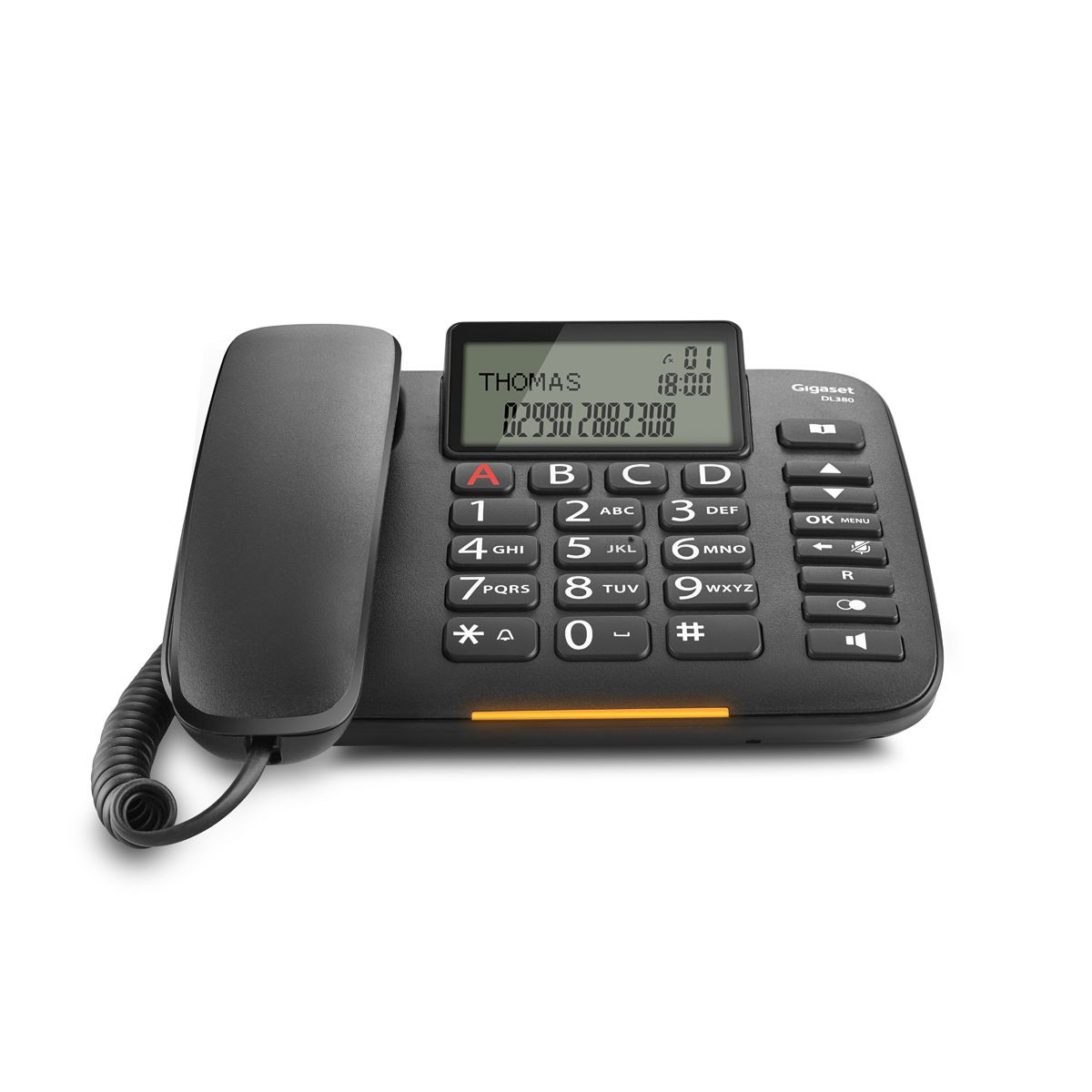 Telefono a filo da tavolo Gigaset DL380 nero
