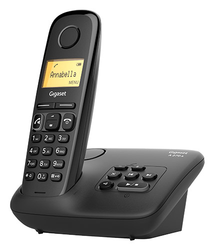 Telefono cordless Gigaset A270 A con segreteria telefonica - colore Nero