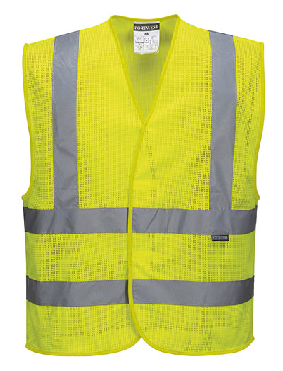 Gilet Mesh alta visibilità, giallo, taglia L/XL