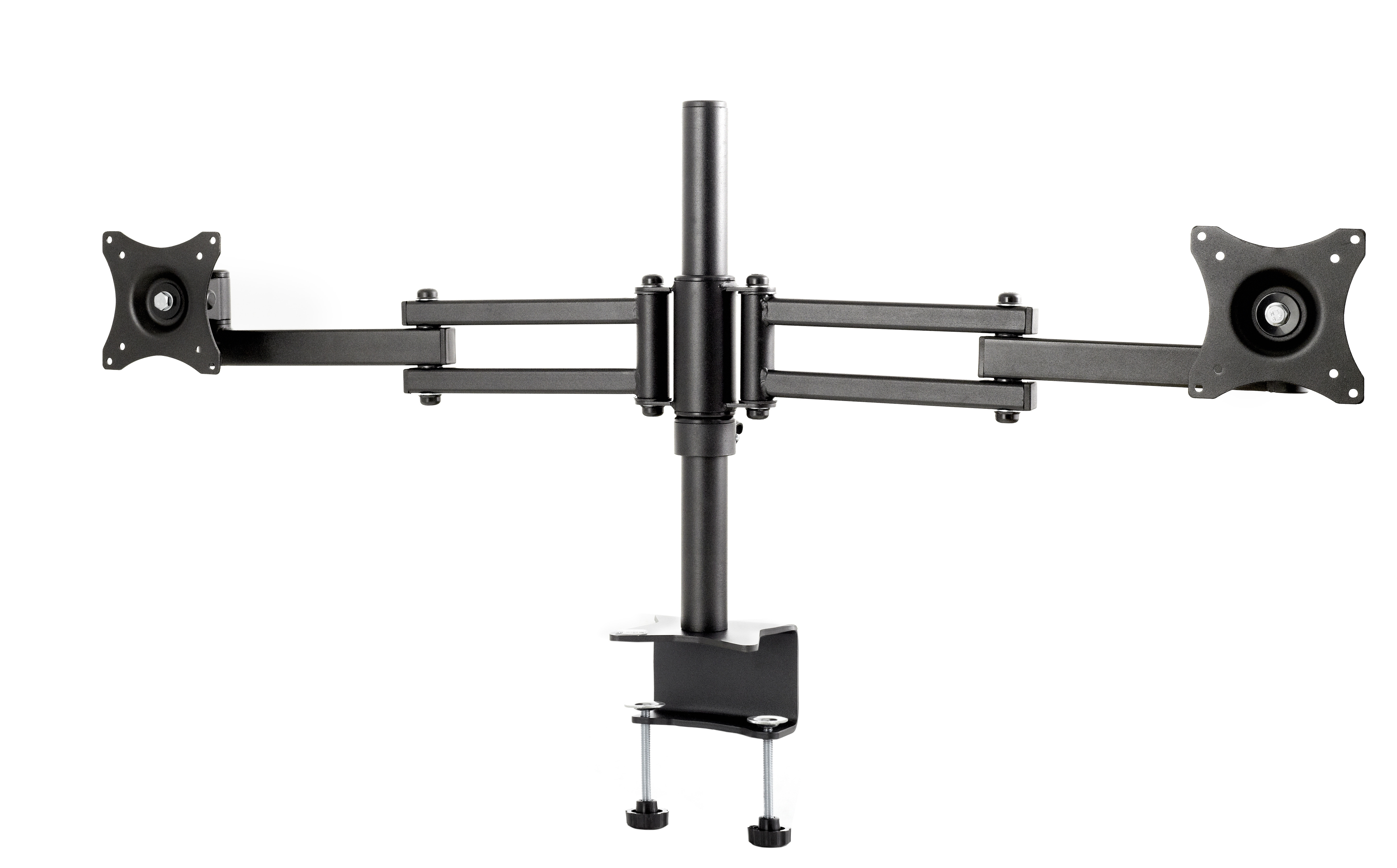 SV06c-B - Supporto da tavolo a doppio braccio per due schermi da 19-27"