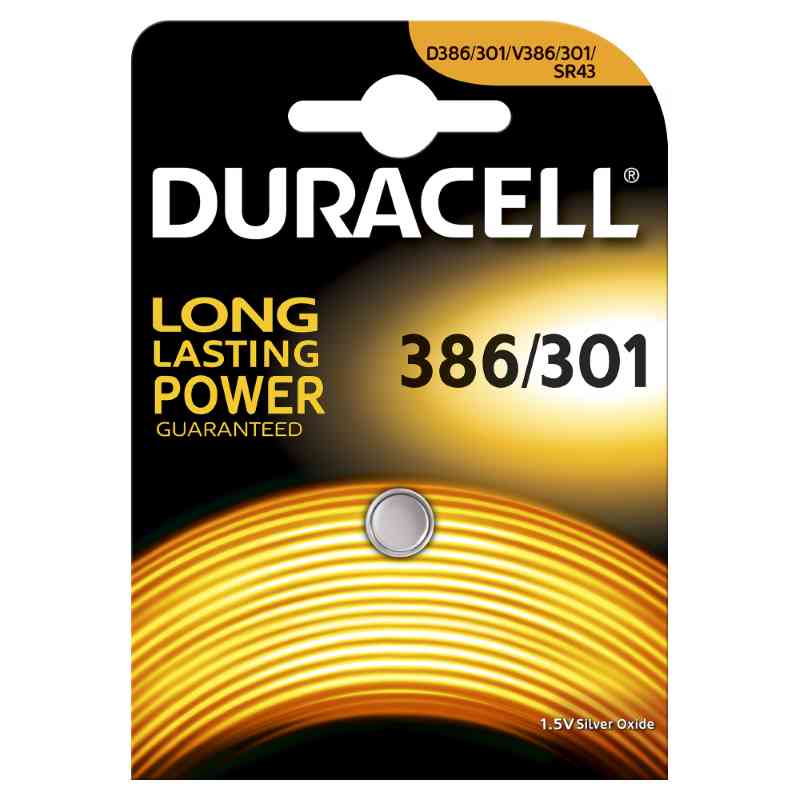 Duracell 386/301 Orologi in blister da 1 pila