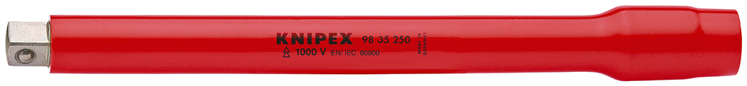 Prolunga con attacco quadro 3/8" o 1/2" 98 35 250, isolamento a 1000V