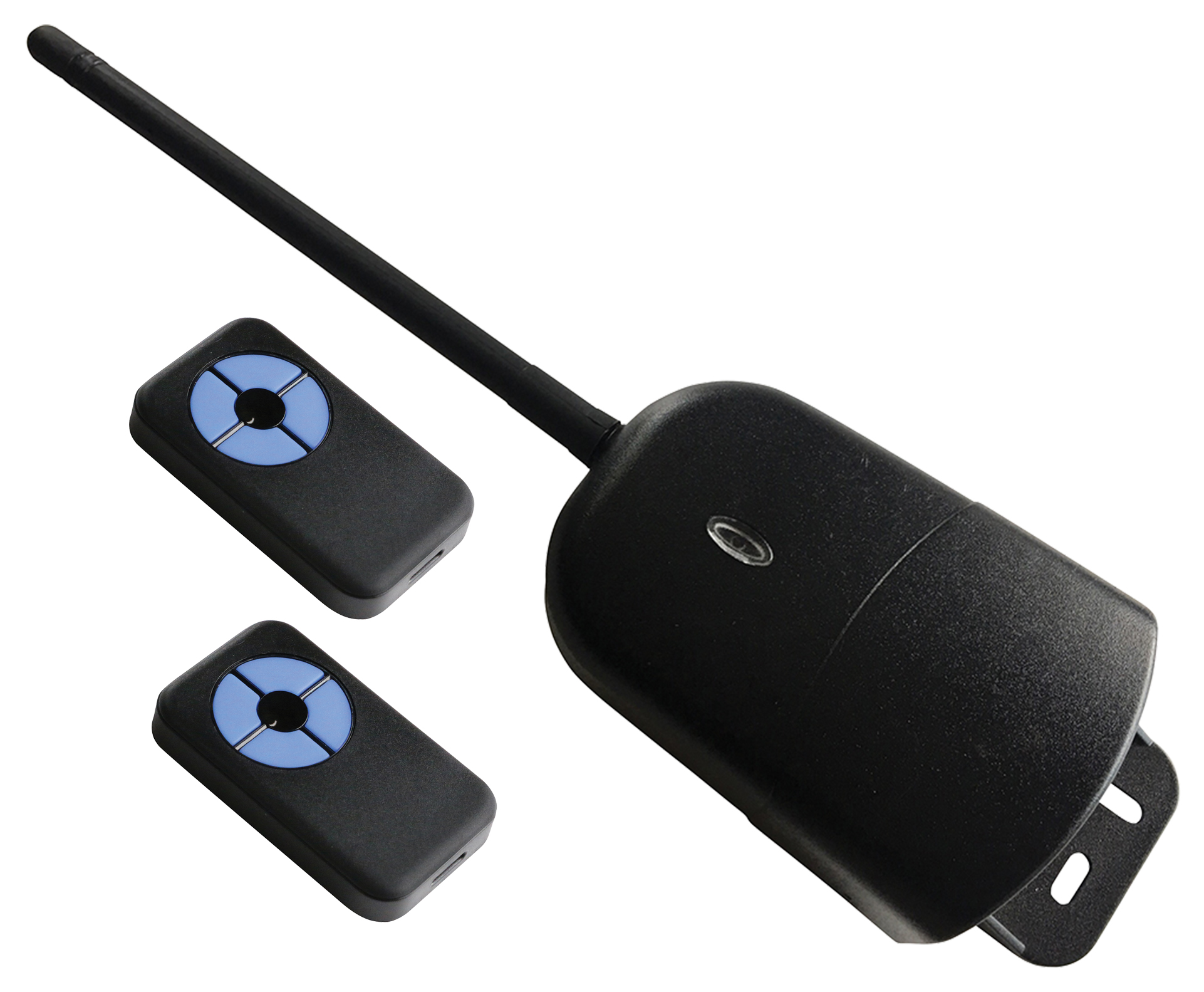 Kit attuatore da esterno ricevitore 2 can, 2 radiocomandi frequenza fissa 433mhz