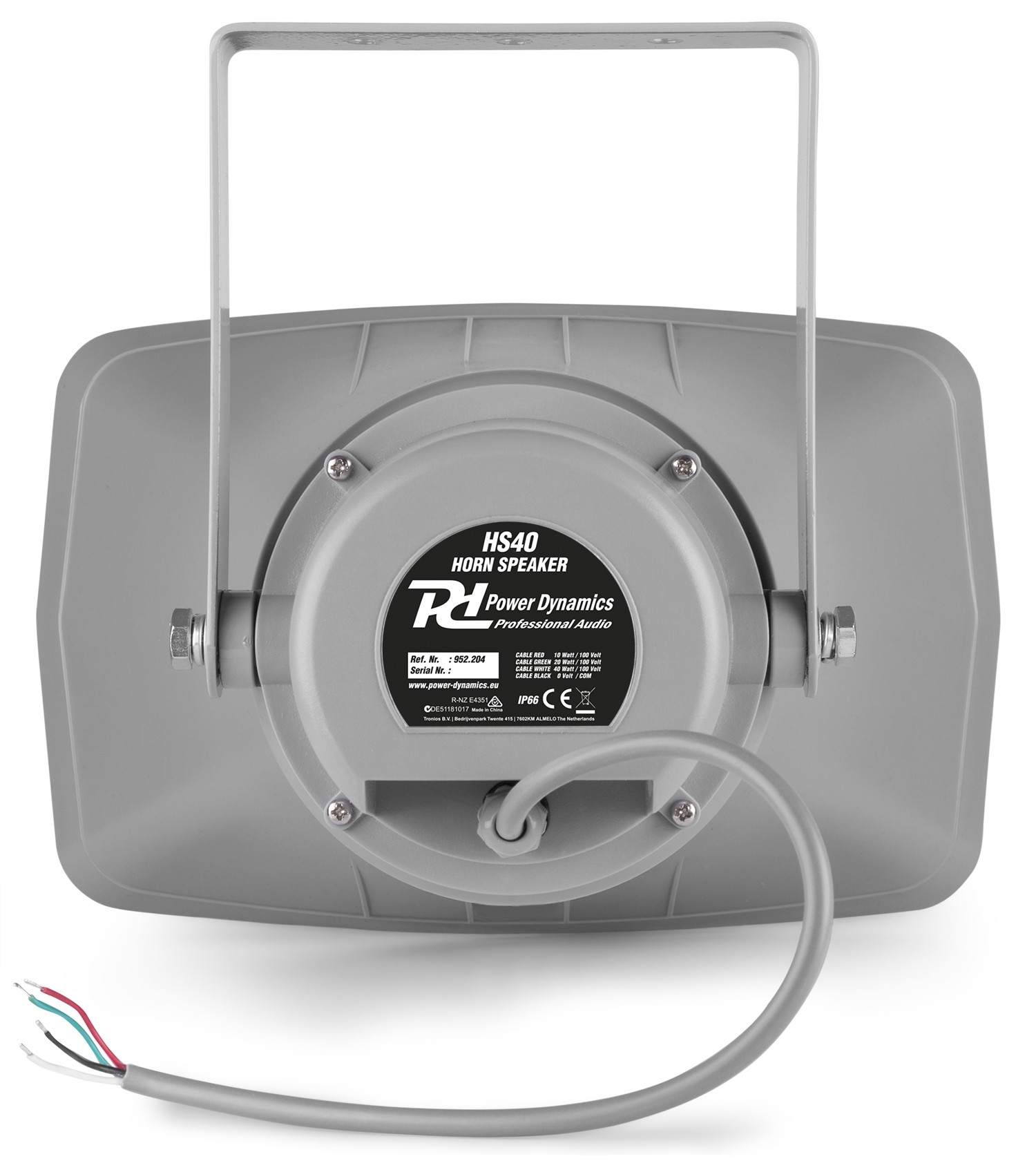 Diffusore sonoro a Tromba 40W 100V - IPX6 grigio mod. HS40