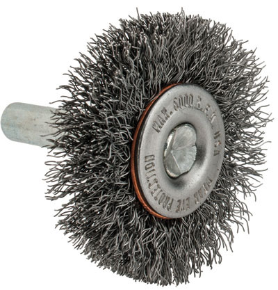 Spazzola circolare 80mm con codolo (acciaio inox)