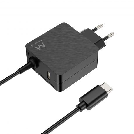 Caricatore per notebook da parete USB tipo C e 1 porta USB-A con PD 45W EW3979