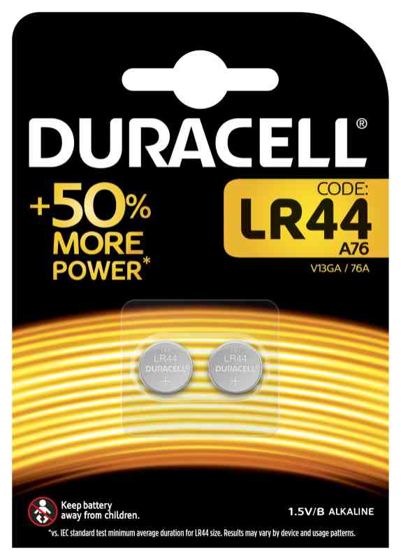Duracell LR44 1,5V in blister da 2 pile