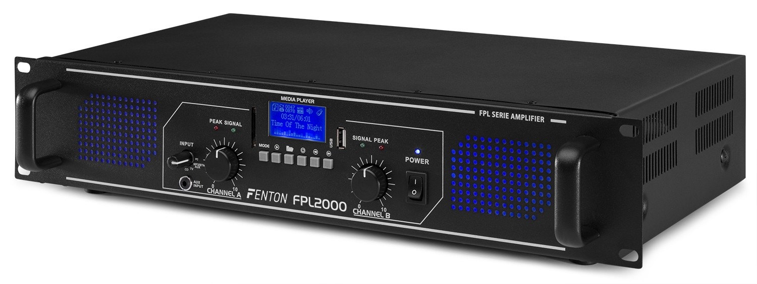 Amplificatore digitale 2 Canali 4000W 4Ω con USB / BT / SD SD