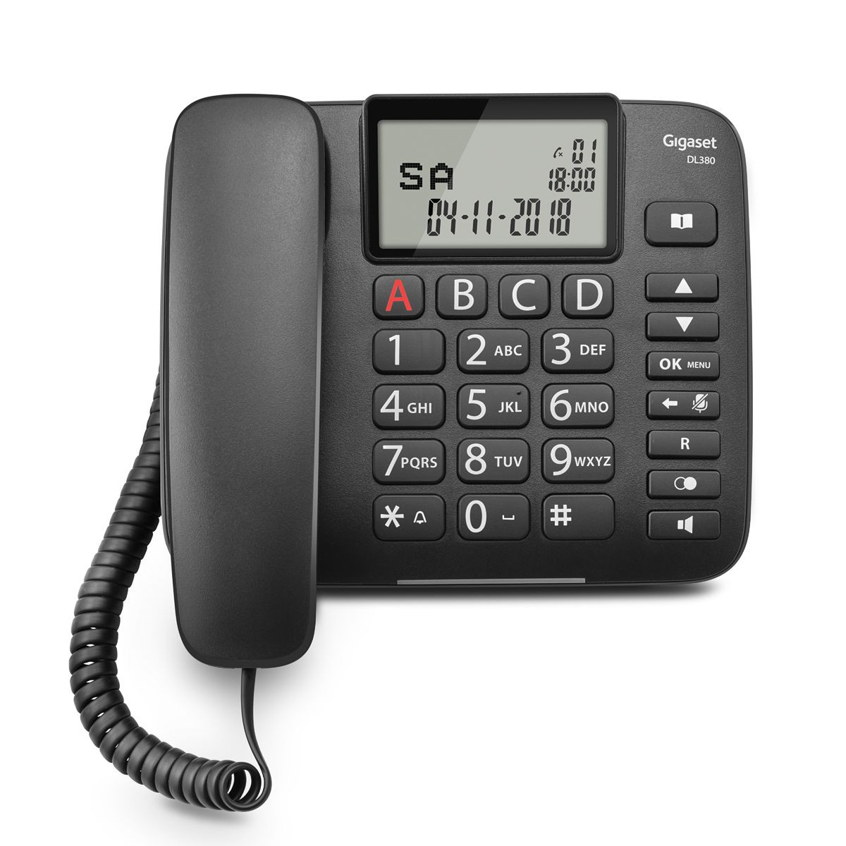 Telefono a filo da tavolo Gigaset DL380 nero