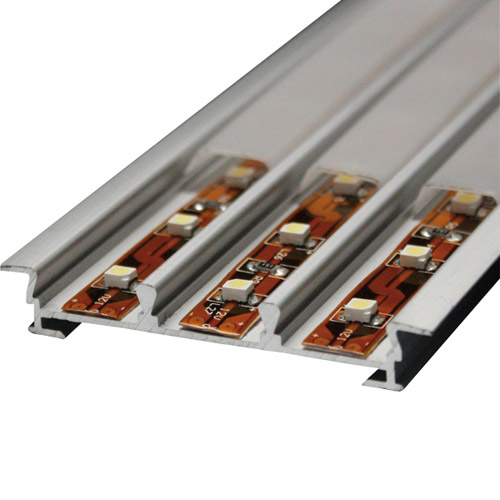 Profilo alluminio per stripled da 12mm copertura chiara piana 2mt. LR45- COVER MKC Light
