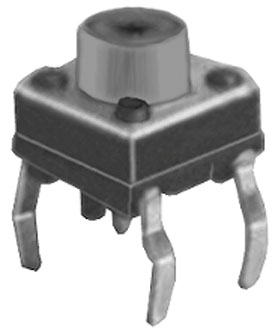 Tastino miniatura 15v 20ma 4pin 6x6x9,5mm B6815
