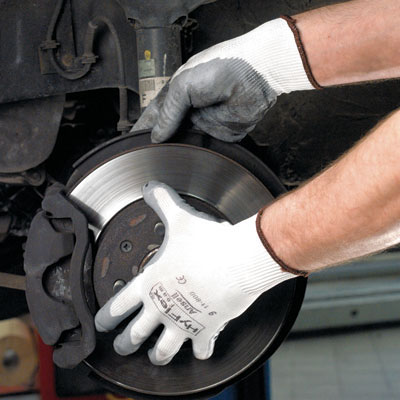 Guanti Hyflex GT-801 rivestiti in schiuma di nitrile, grigi/neri, taglia 10/XL