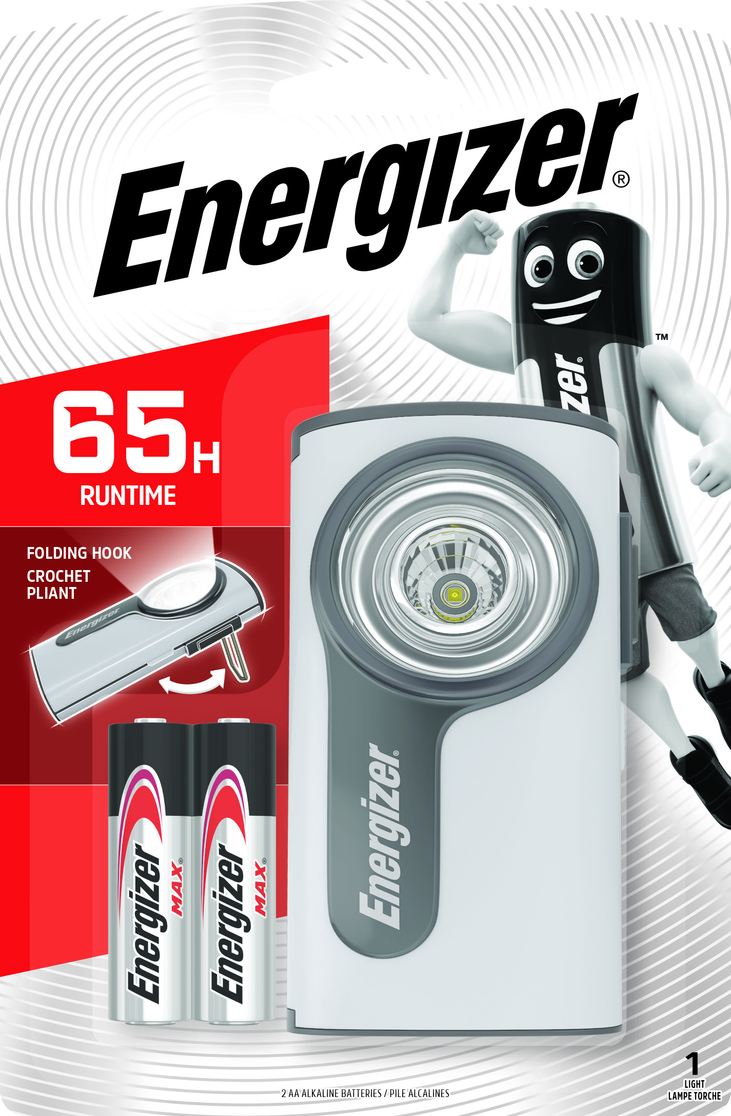 ENERGIZER EU Compact LED Light 2AA 28 lumens, tray