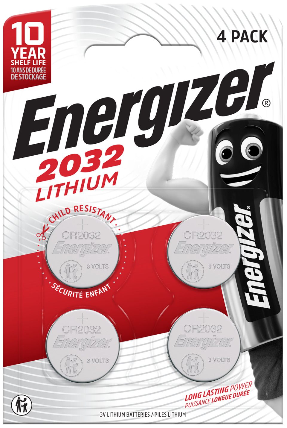 ENERGIZER Lithium CR2032 blister da 4