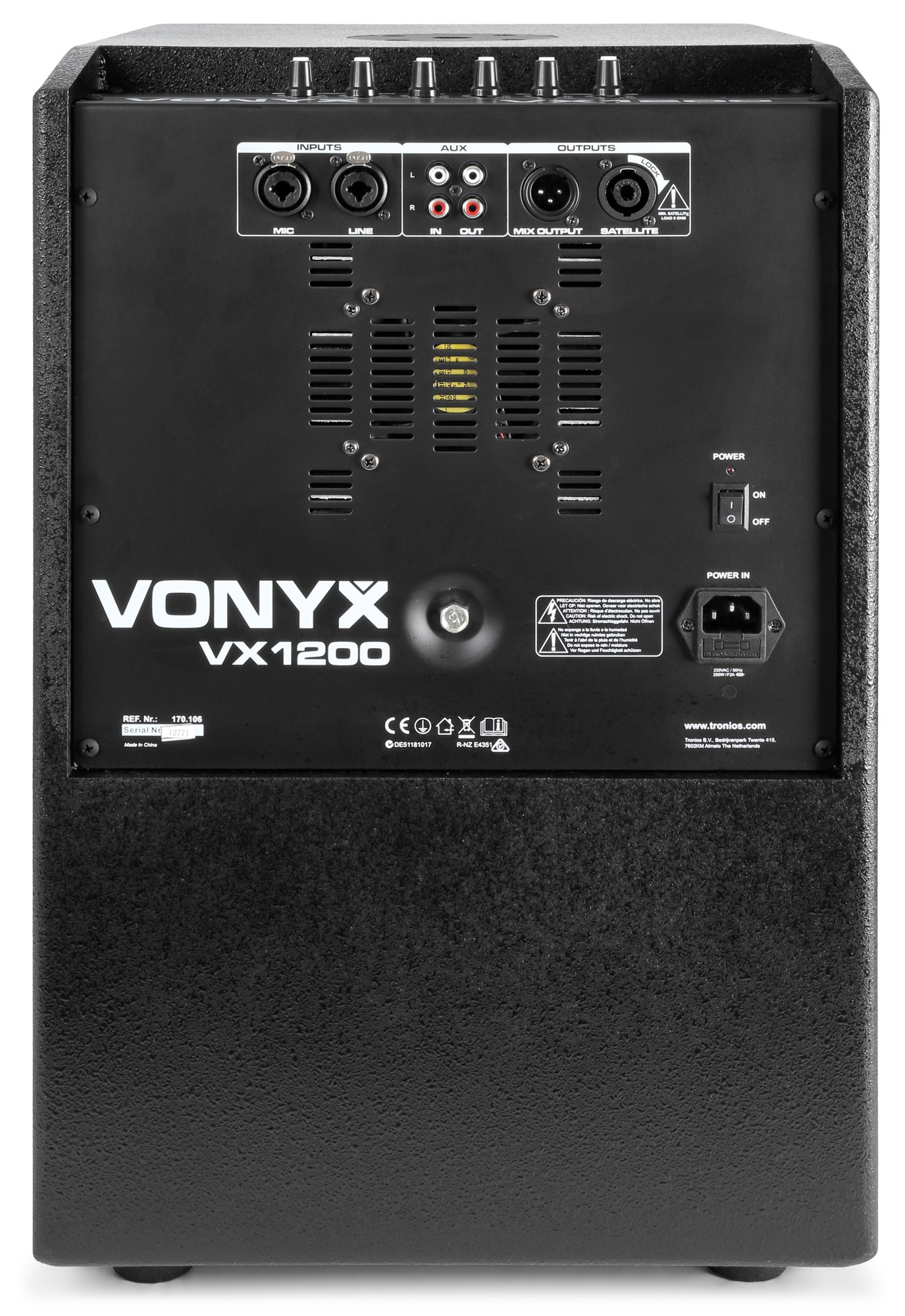 Sistema Full range attivo SUB + 1 Satellite 750W mod. VX1200