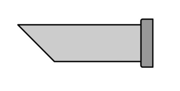 Punta saldante, taglio sbieco 45°, Ø 4,6 mm T0054448699 - Weller