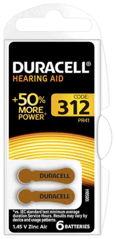 Duracell Easy Tab312 Marrone in blister da 6 pile