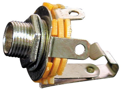 PRESA 6,4MM MONO METALL DA PANNELLO 1 INTERR.