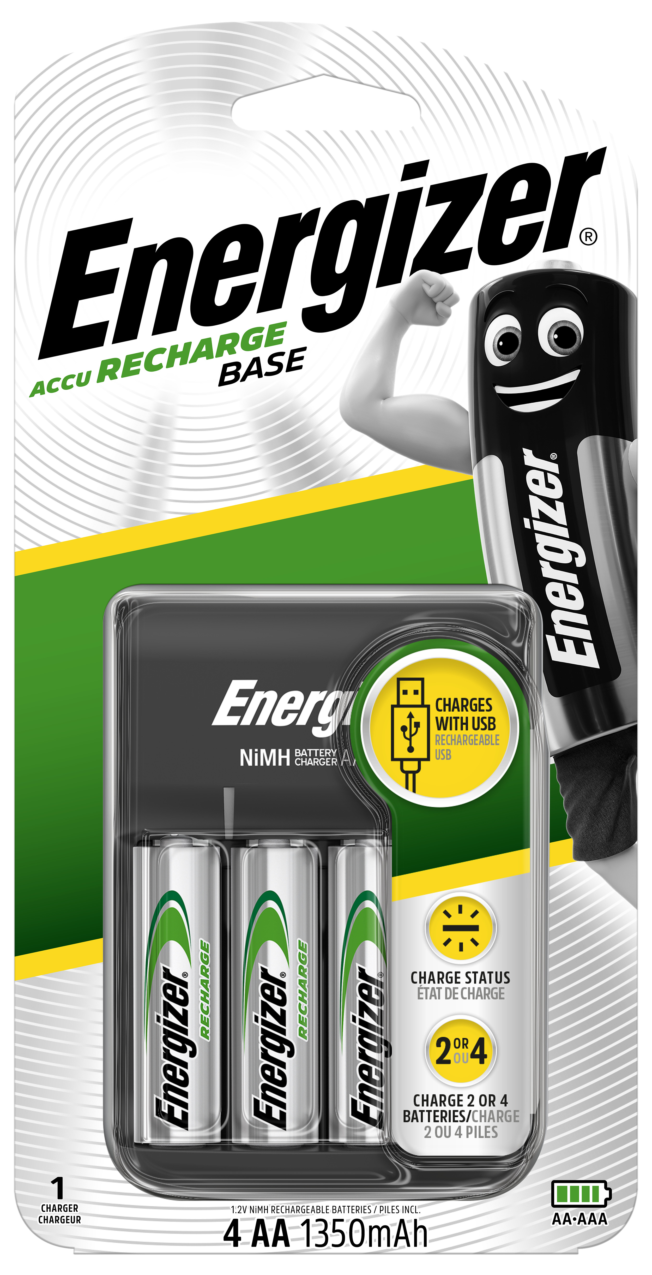 ENERGIZER Base Char USB BP + 4AA CHVC5