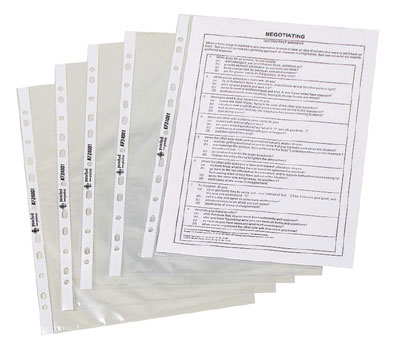 Buste portadocumenti preforate Q-Connect (100pz) A4 50mic trasparenti