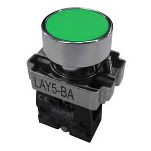 Pulsante Piatto A Rilascio Verde N/O AP/INT/B31-I