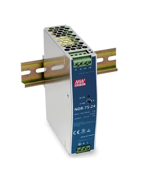 Alimentatore per guida DIN 48V 1.6A 75W