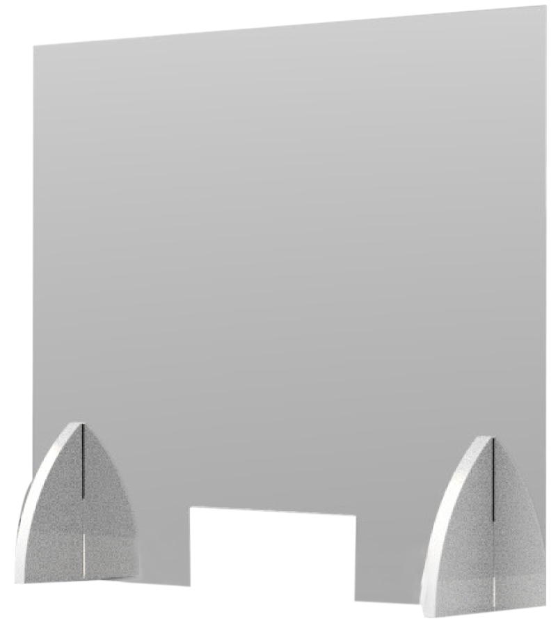 Parafiato in plexiglass 66x75 cm con piedini