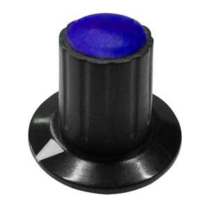 Manopola Nera A Mandrino 26x19 Ø6 Blu MA/1121B