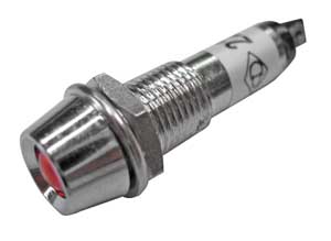 Segnalatore Neon 220V. Metallico Rosso SEGN/32R-C