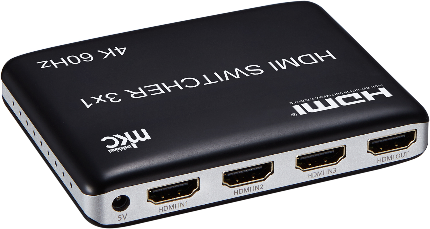 Selettore HDMI V2.0b UHD 4K/60Hz 3IN x 1OUT mod. MK-DSW3 2.0