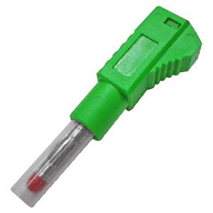 Spina Banana Professionale Di Sicurezza Ø4mm Verde BA/480V-I