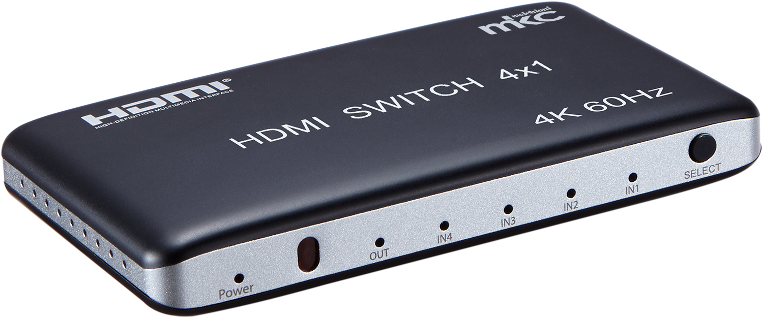 Selettore HDMI V2.0b UHD 4K/60Hz 4IN x 1OUT mod. MK-DSW4 2.0